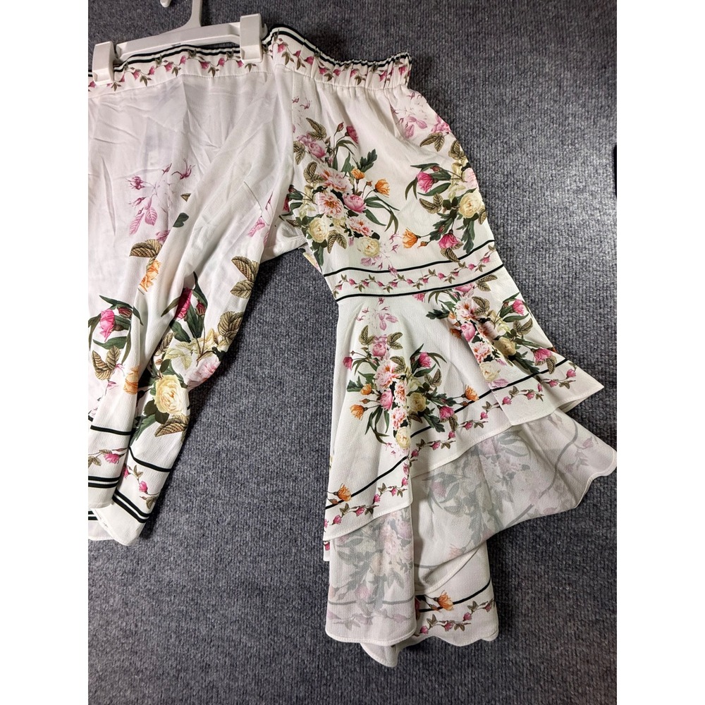 City Chic Tuscan Scarf Top Ivory Floral Off Shoulder Bell Sleeve XL 22 00202972 - Picture 3 of 8